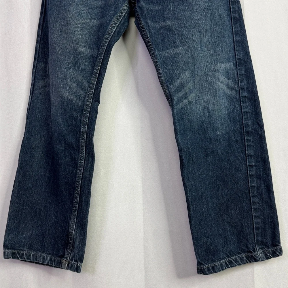 Levi's 505 Boys Regular Adjustable Waist Dark Wash Blue Jeans 24X22